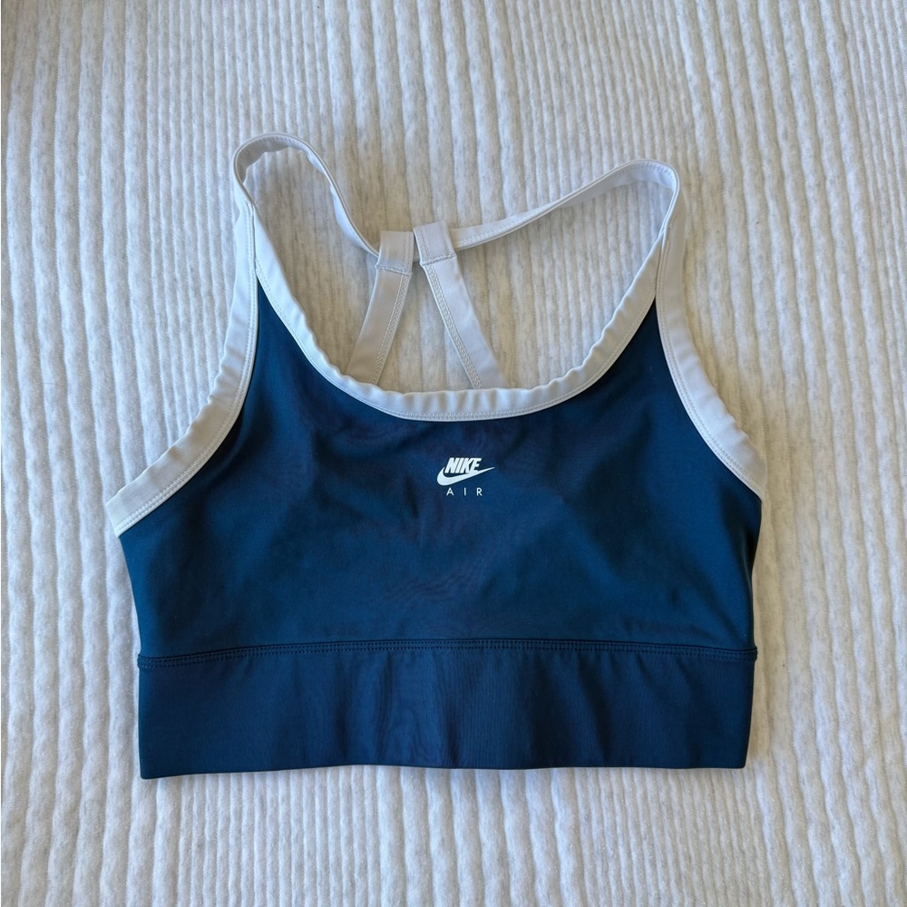 Nike Air Navy and White Sports Bra